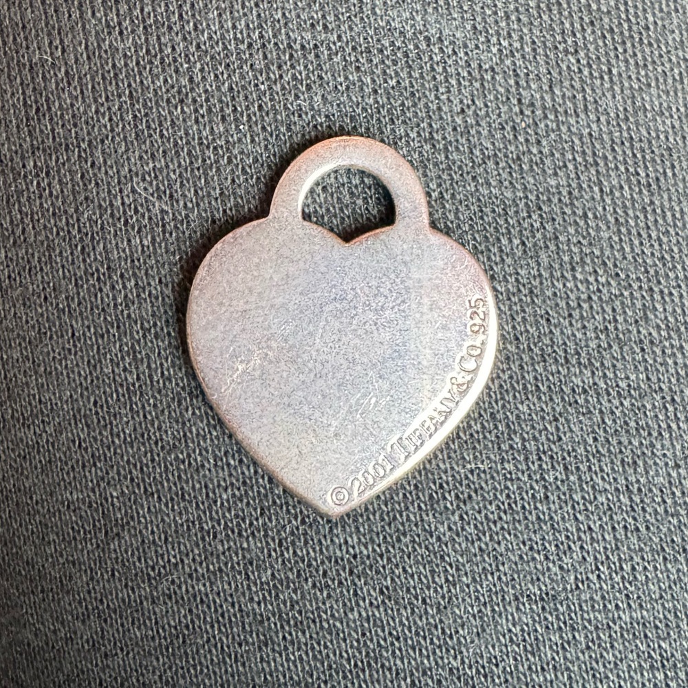Tiffany & Co. Sterling Silver 2001 Medium Heart Pendant Charm - Picture 3 of 4